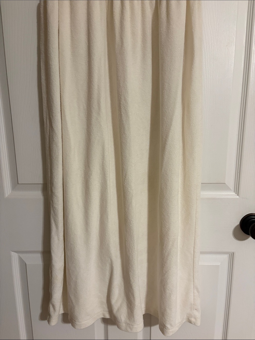 VTG 80s Victoria's Secret Gold Label Terry Cloth Midi Spa Dress Cream Size Large - Picture 7 of 10